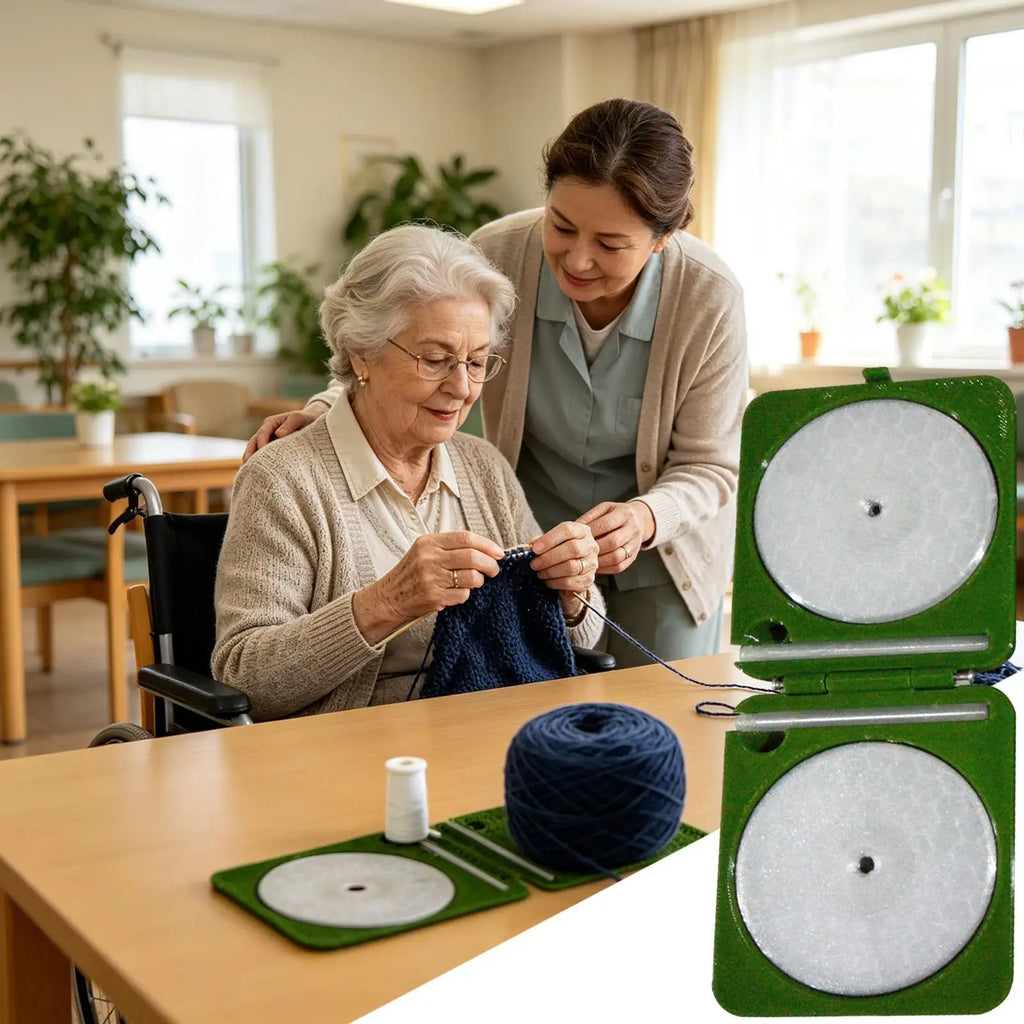Portable Foldable Yarn Holder – Rotating Spool Spinner Box Yarn Holder Organizer Axl