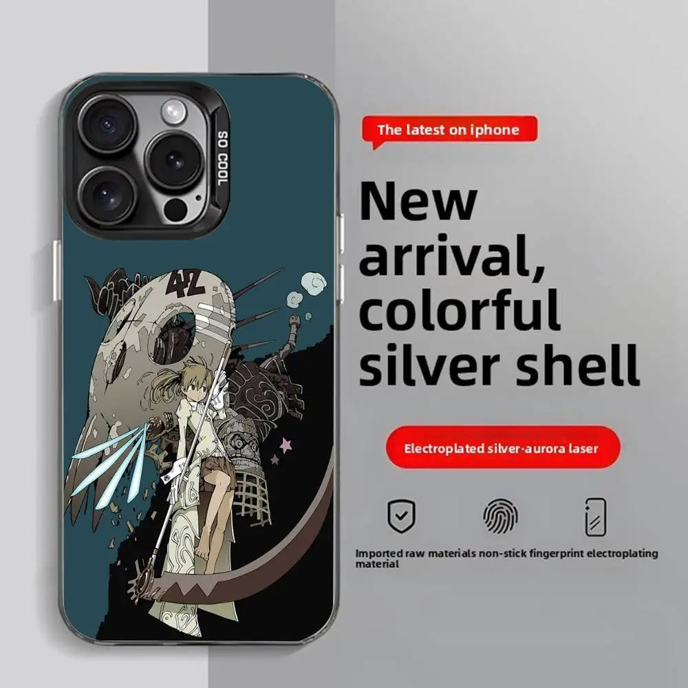 Soul Eater Anime iPhone Case 11–16 Pro Max | Anti-Fingerprint Anime Phone Case Axl iphone13pro z11