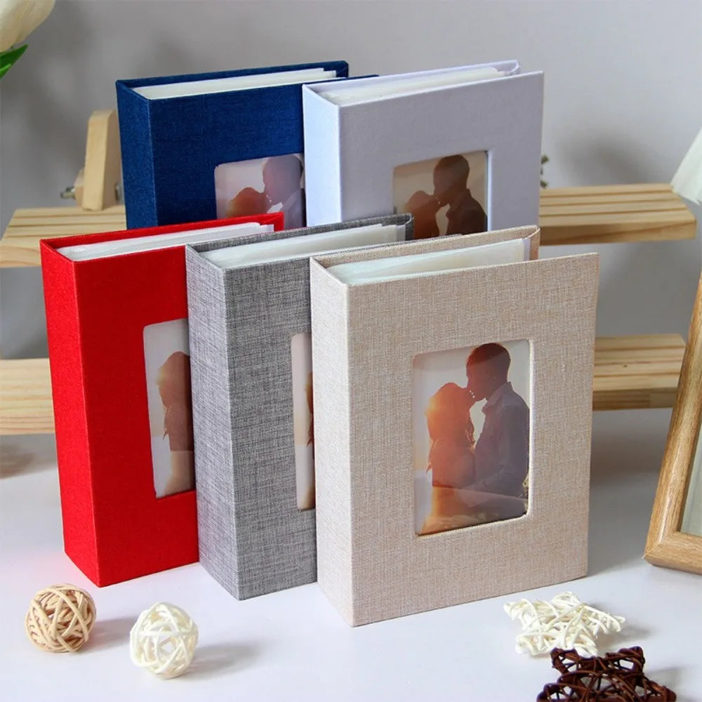 100 Pocket Linen Photo Album – Slip-In 4x6 Picture Storage Slip-In Photo Album Axl