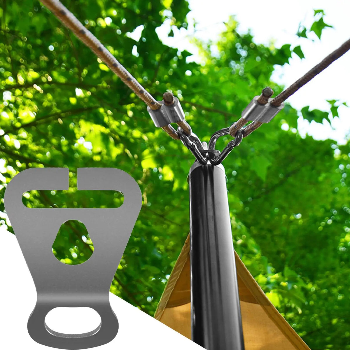 Stainless Steel Tent Guyline Tensioner | Camping Rope Clasp Guyline Tensioner Axl
