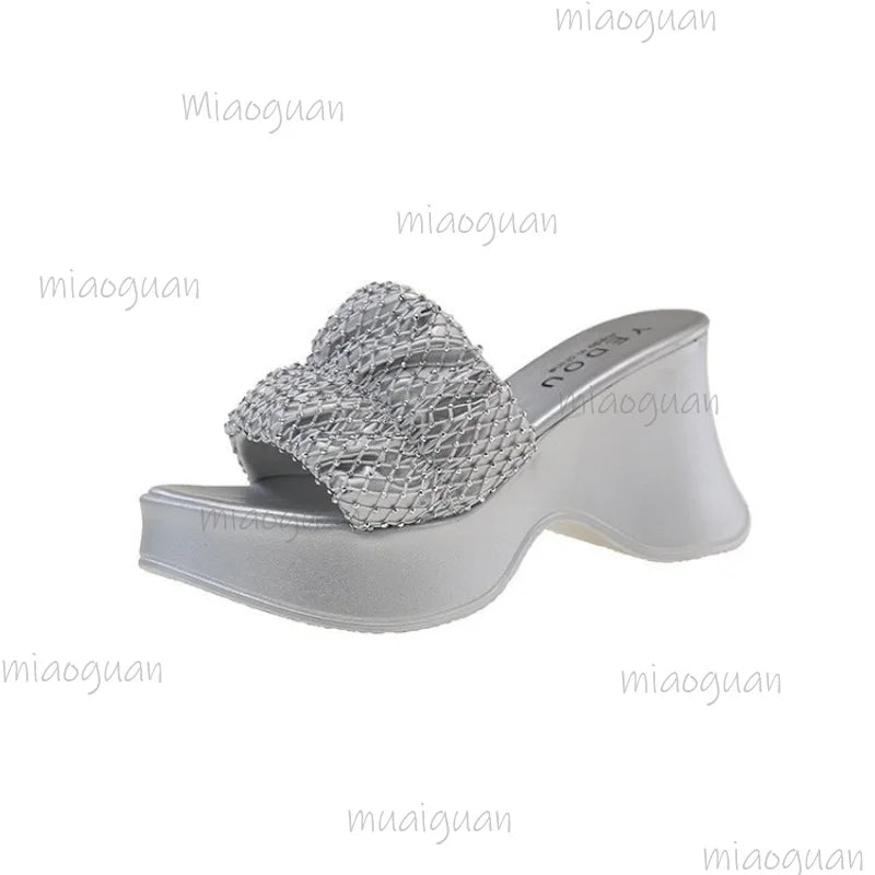 Women's Platform Wedge Slide Sandals | Open Toe Summer Slippers Platform Wedge Sandals Axl