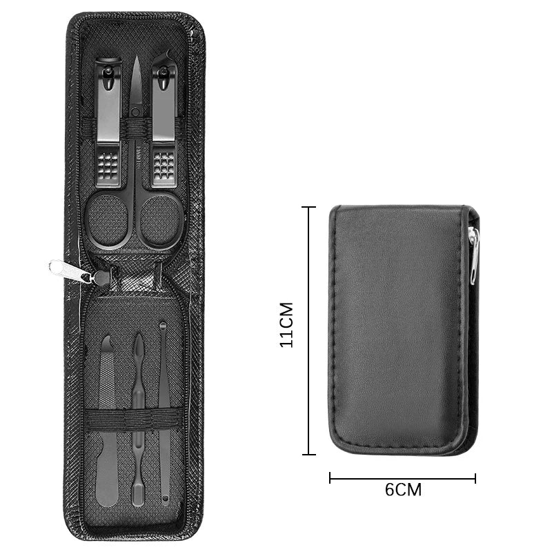 6-Piece Stainless Steel Nail Clipper Set – Men & Women Nail Clipper Set Axl black