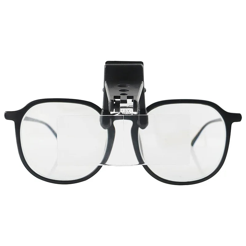 Clip-On Eyeglass Magnifier – 3 Lenses 1.5X 2.5X 3.5X Eyeglass Magnifier Axl