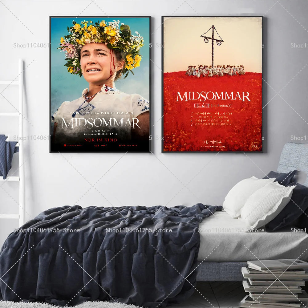 Midsommar Movie Poster Self-Adhesive Waterproof Wall Sticker Wall Art Poster Axl