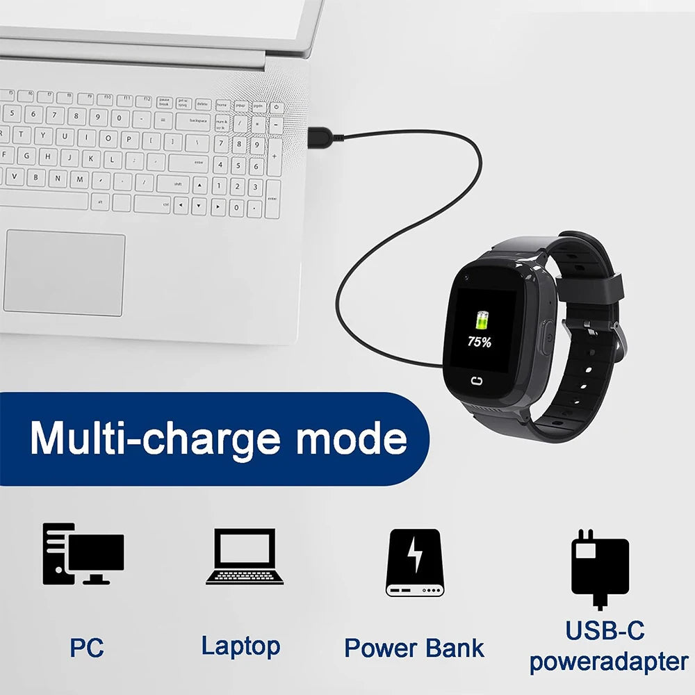 Magnetic Smart Watch Charger Cable 2-Pin 4.0mm USB Cord Smartwatch Charging Cable Axl