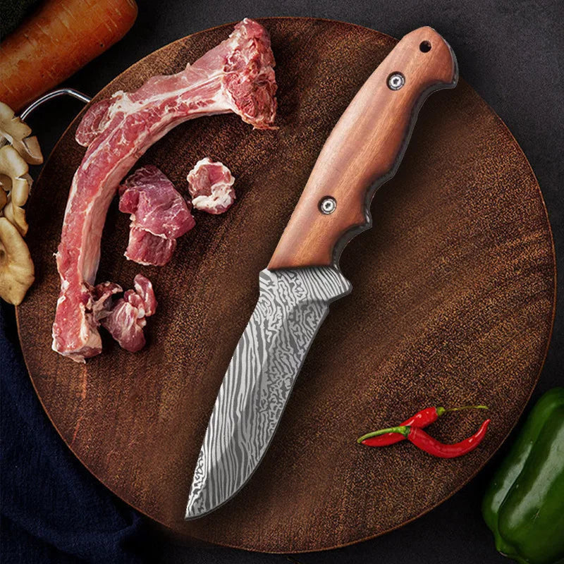 Hand Forged Butcher Knife with Sheath – 10.5" Stainless Steel Butcher Knife Axl