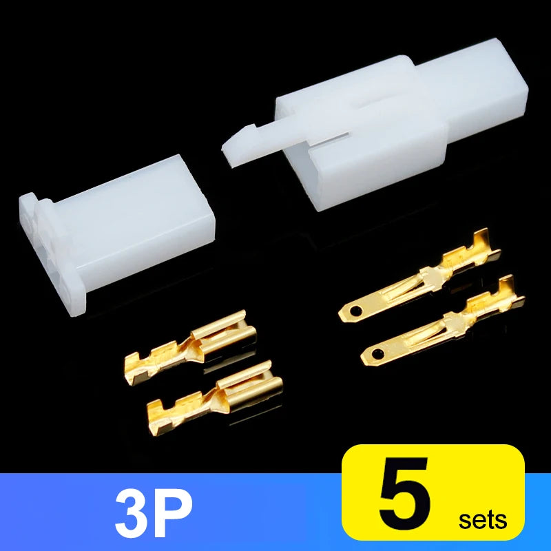 2.8mm Automotive Connector Kit – 5 Sets Male & Female Terminals Automotive Connector Kit Axl 5sets 2P