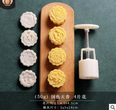 DIY Mooncake Mold Set – Hand Press Stamp for Baking Mooncake Baking Mold Axl A