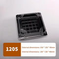 10-Pack Disposable Sushi Boxes with Lids – Square PET Containers Disposable Food Containers Axl 1205 Black