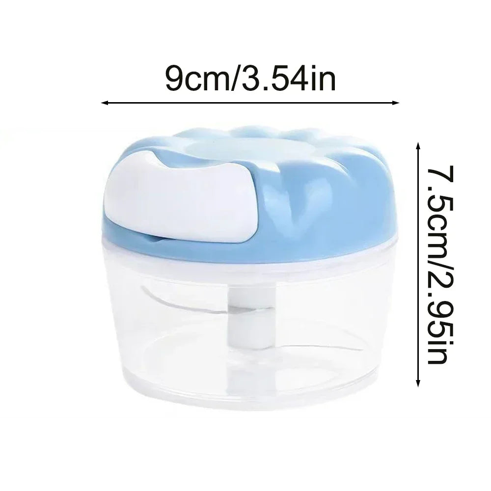 Mini Manual Garlic & Chili Chopper – Stainless Steel Blade Manual Food Chopper Axl