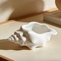 Creamy White Seashell Storage Box | Desktop Organizer Desktop Storage Box Axl White-1pc