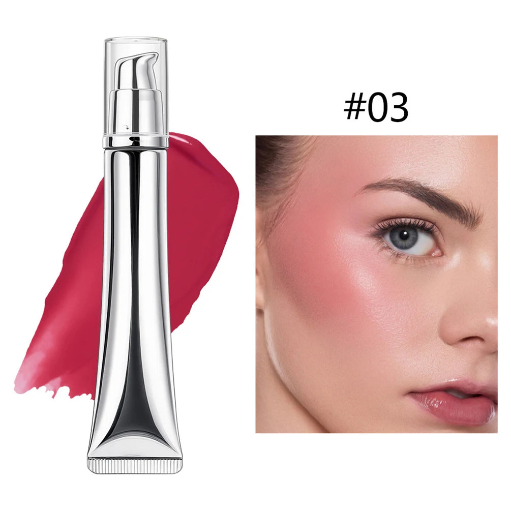 Vegan Liquid Blush Private Label Custom Logo Silver Tube Liquid Blush Axl 03 5pcs with logo