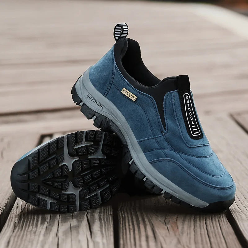 YBQJOO Men's Slip-On Canvas Sneakers | Breathable Walking Shoes Men's Slip-On Sneakers Axl dark blue 40