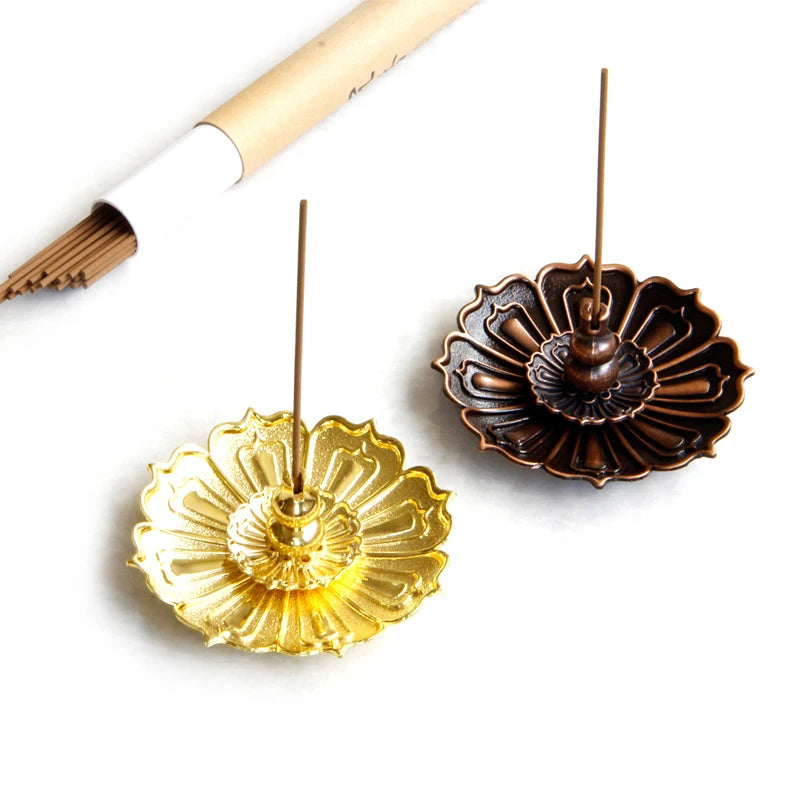 Lotus Incense Burner Stick Holder – Zinc Alloy Coil Base Incense Burner Holder Axl