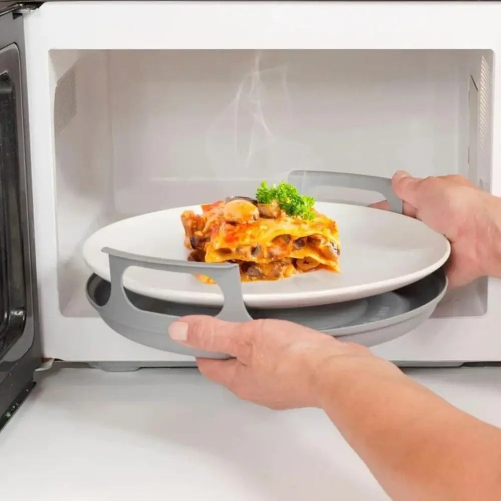 Heat Resistant Microwave Plate & Bowl Holder – Safe Carry Tray Microwave Plate Tray Axl
