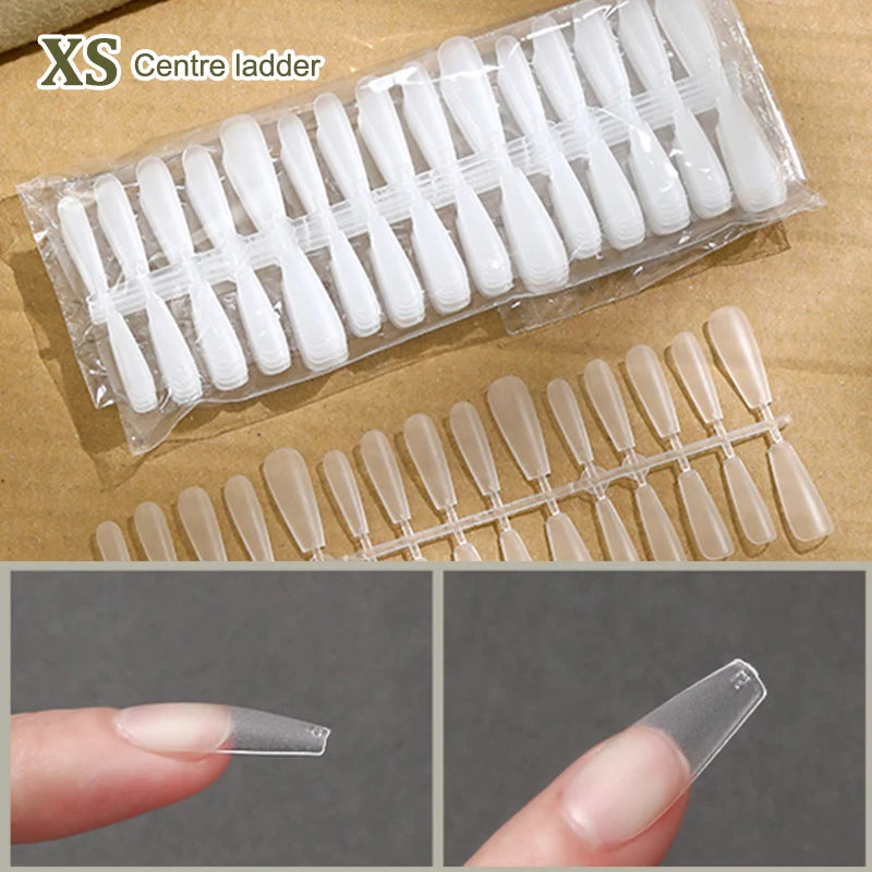 300 Pcs Matte & Clear False Nail Tips – Gel Extension DIY Kit