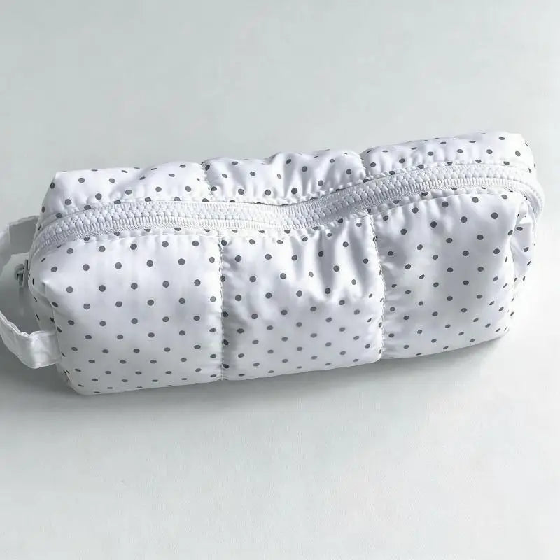 Polka Dot Pencil Case – Large Capacity Soft Cotton Pen Bag Pencil Case Axl