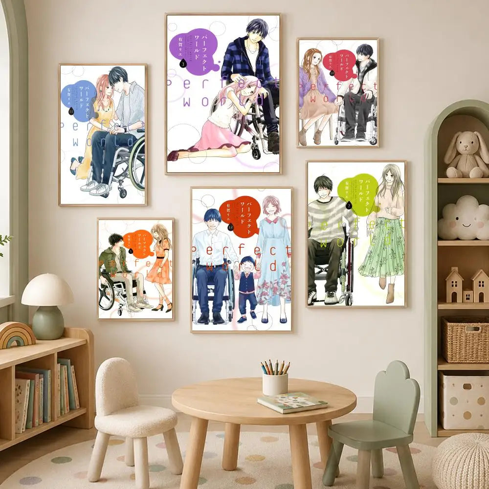 Cartoon Perfect World Self-Stick Wall Poster – HD Waterproof Wall Art Poster Axl