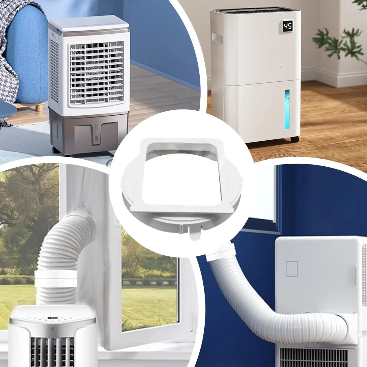Square Vent Hose Adapter – Portable AC Exhaust Duct Connector AC Vent Adapter Axl