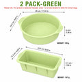 2-Pack Silicone Cake & Loaf Pan Set – Non-Stick Bakeware Silicone Bakeware Set Axl 2 Pack-Green