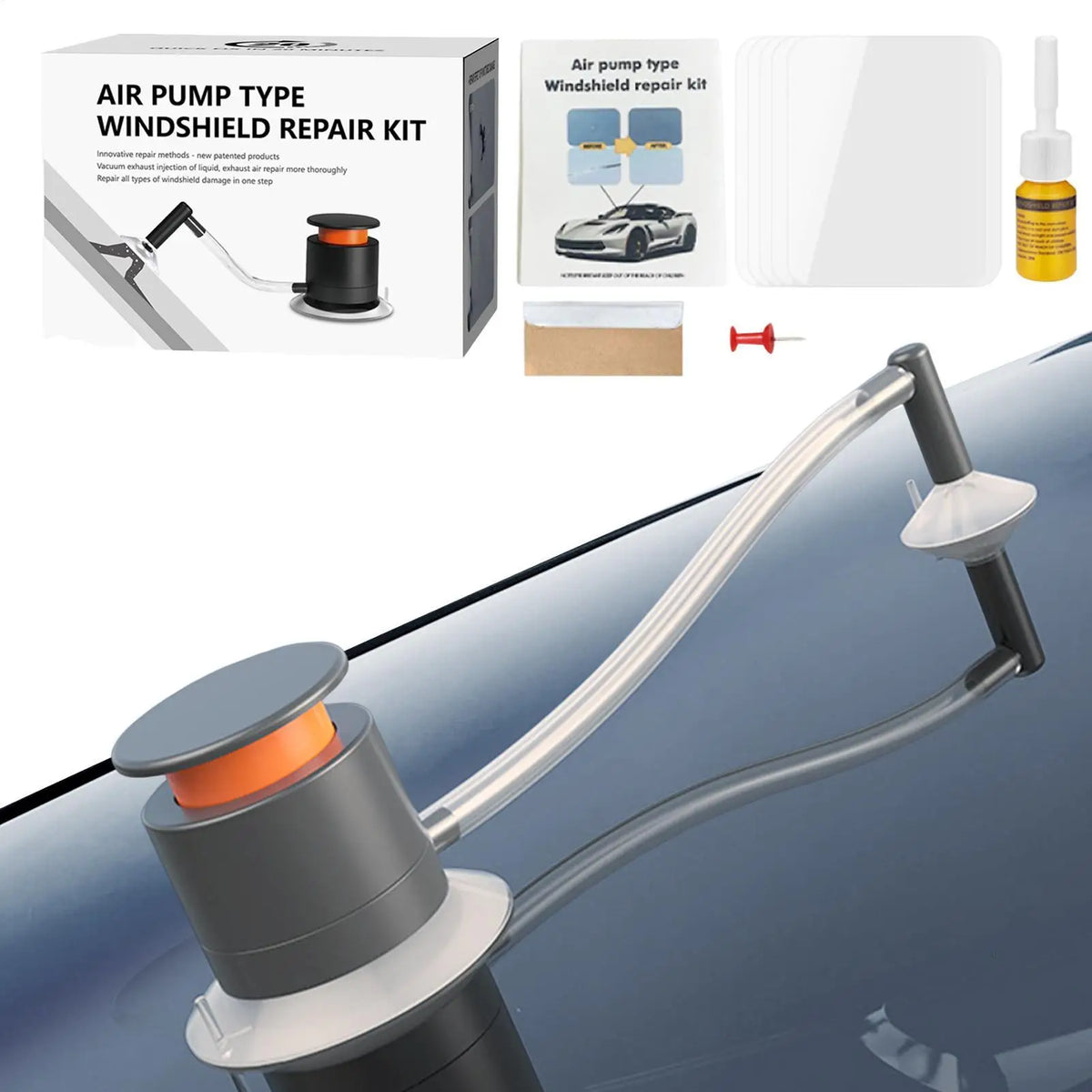 Windshield Repair Kit – Nano Glass Crack & Chip Fix Tool Windshield Repair Kit Axl