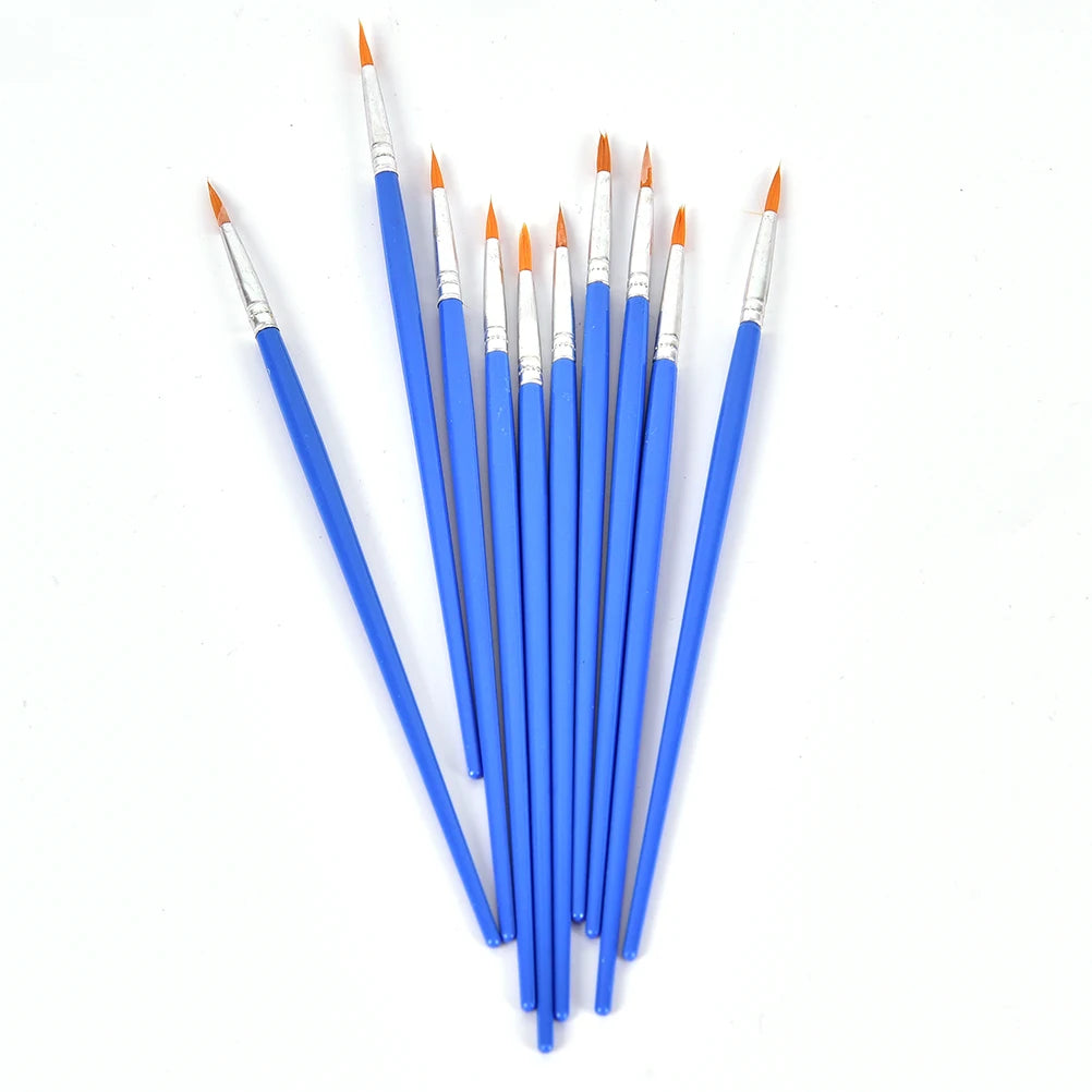 10-Piece Nylon Artist Paint Brush Set – Acrylic & Watercolor Artist Paint Brush Set Axl