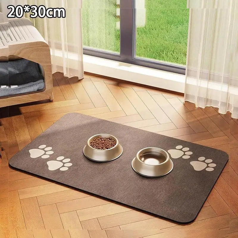Diatomaceous Earth Pet Placemat – Non-Slip Quick-Dry Food Mat Pet Feeding Mat Axl B1
