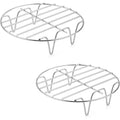 Stainless Steel Steamer Rack Set 2-Pack | Kitchen Cooking Grid Steamer Rack Set Axl 2PCS