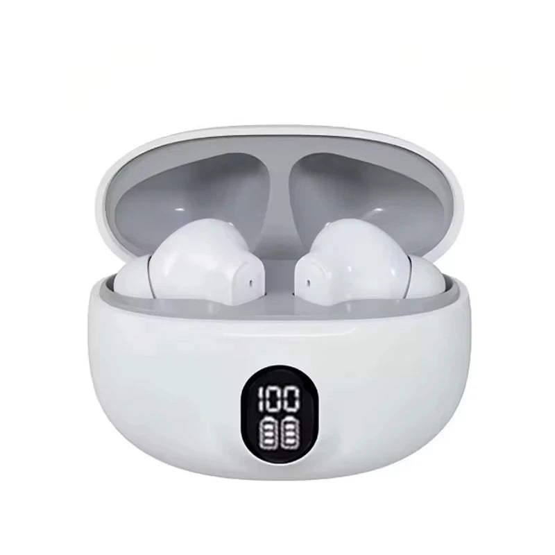 TWS Wireless Earbuds Bluetooth 5.3 LED Display Hi-Fi Stereo Wireless Earbuds Axl WHITE