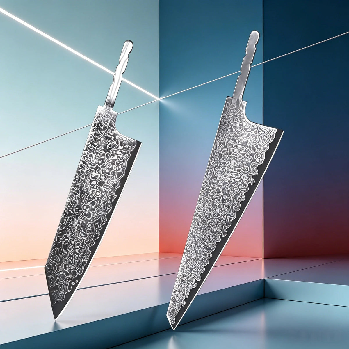 Hand Forged Damascus Steel Cleaver Blade Blank – Ultra Sharp Cleaver Blade Blank Axl