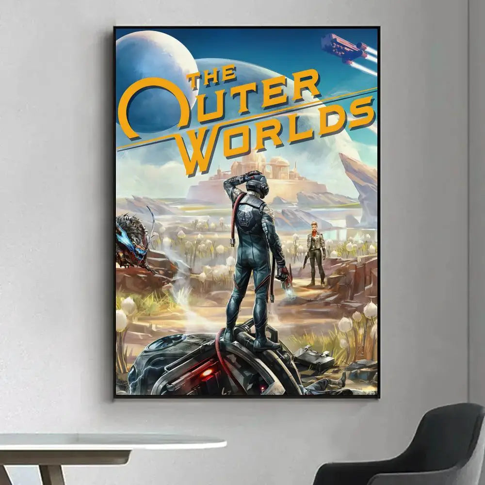 The Outer Worlds Game Poster – HD Waterproof Wall Art Decor Wall Art Poster Axl