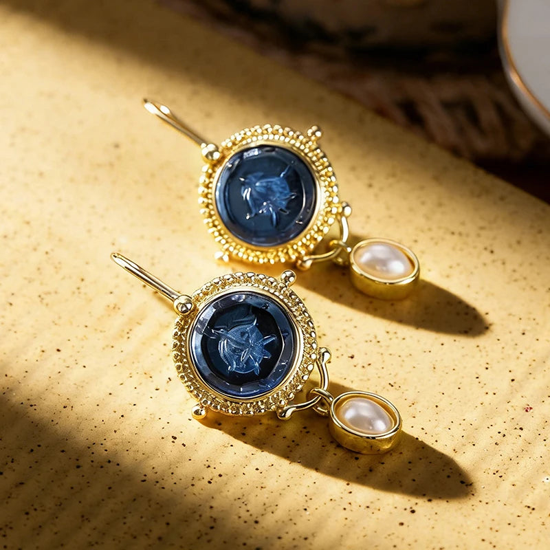 Huitan Vintage Pearl Drop Earrings – Bohemian Women's Jewelry Drop Earrings Axl