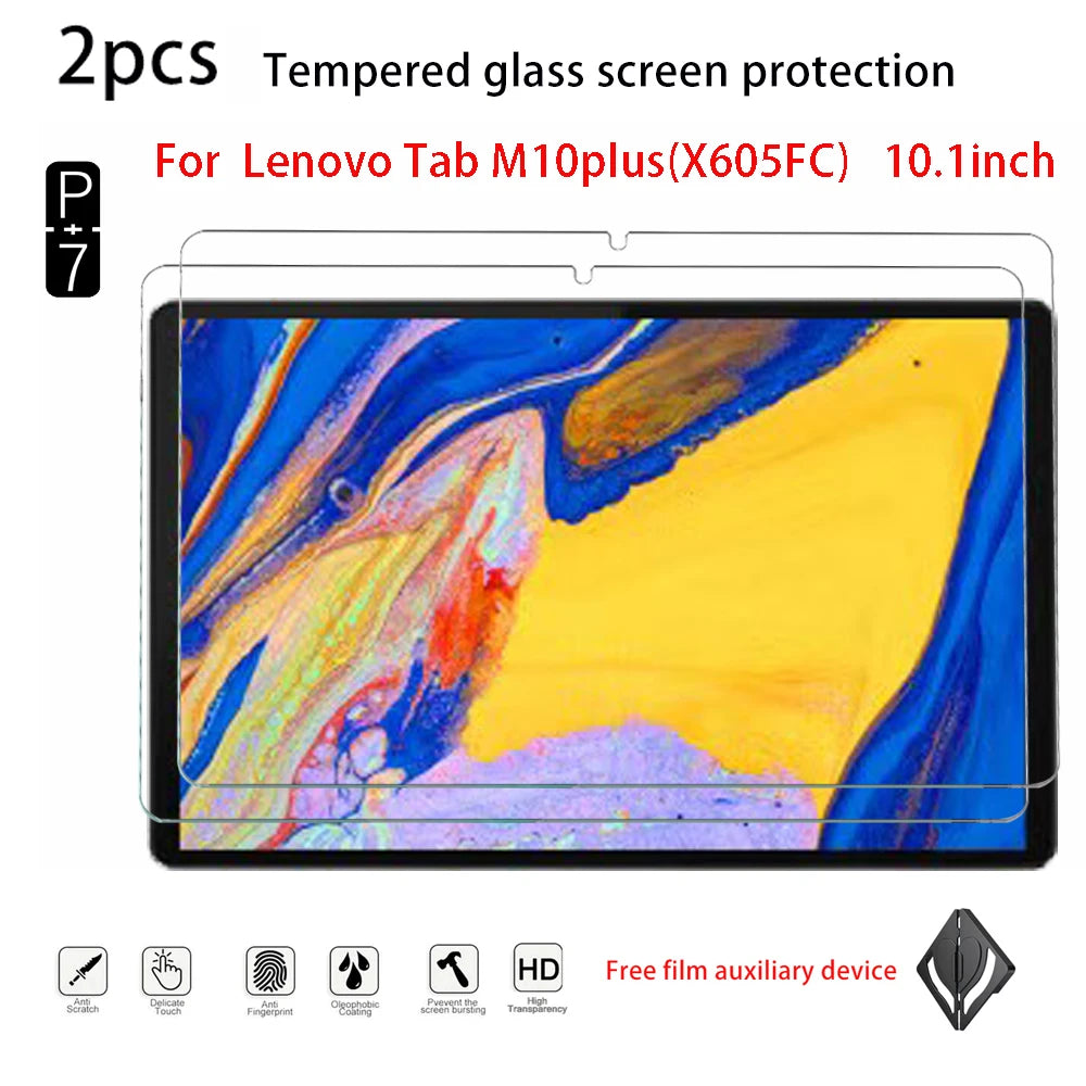2-Pack Tempered Glass Screen Protector for Lenovo P11 & M10 Tablet Screen Protector Axl for M10plus 1th 10.1
