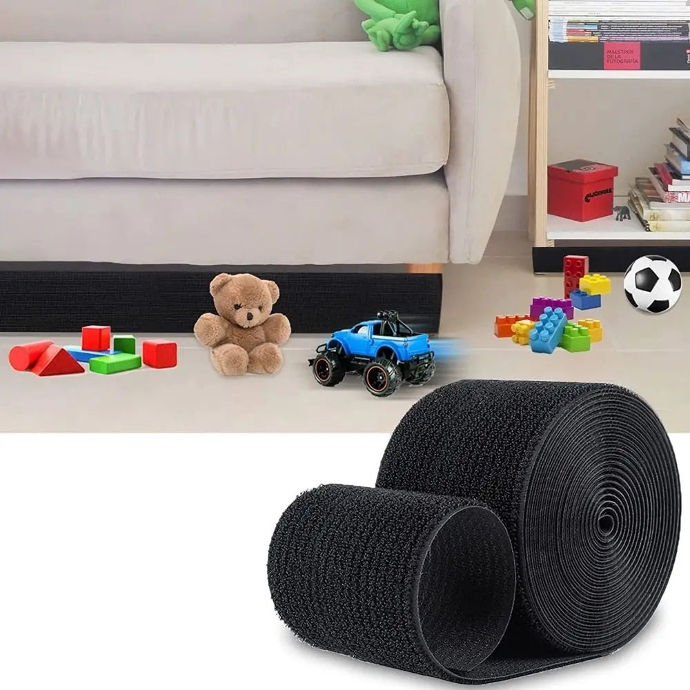 Sofa Toy Blocker – Nylon Under Couch Baffle with Adhesive Strap Furniture Gap Blocker Axl