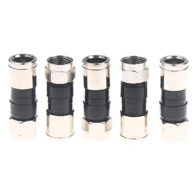 RG6 F-Type Coaxial Compression Connectors – Waterproof 5/10/20 Pcs Coaxial Compression Connector Axl 5pcs