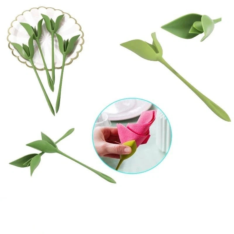 10-Pc Floral Napkin Holders – Wedding & Party Table Decor Napkin Holders Axl