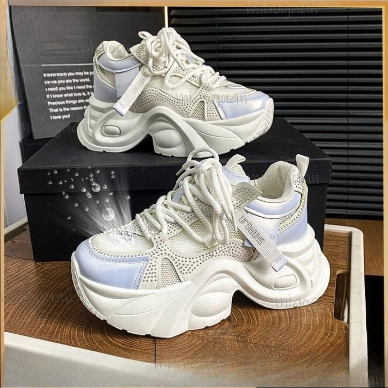 Women's Thick Platform Sneakers – Casual Breathable Fashion Shoes Platform Sneakers Axl