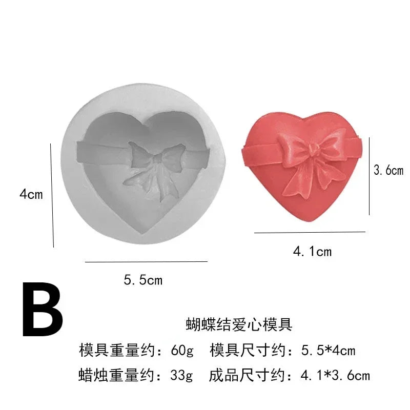 Rose & Bow Silicone Mold – Chocolate, Candy, Soap & Candle DIY Silicone Baking Mold Axl B
