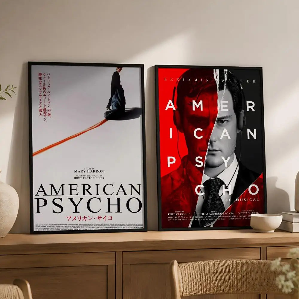 American Psycho Movie Poster – Peel-and-Stick PVC Wall Art Movie Wall Poster Axl