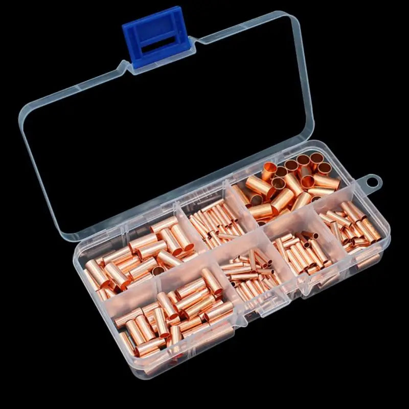Copper Crimp Connector Kit – 7-Size Wire Ferrule Assortment Crimp Terminal Kit Axl