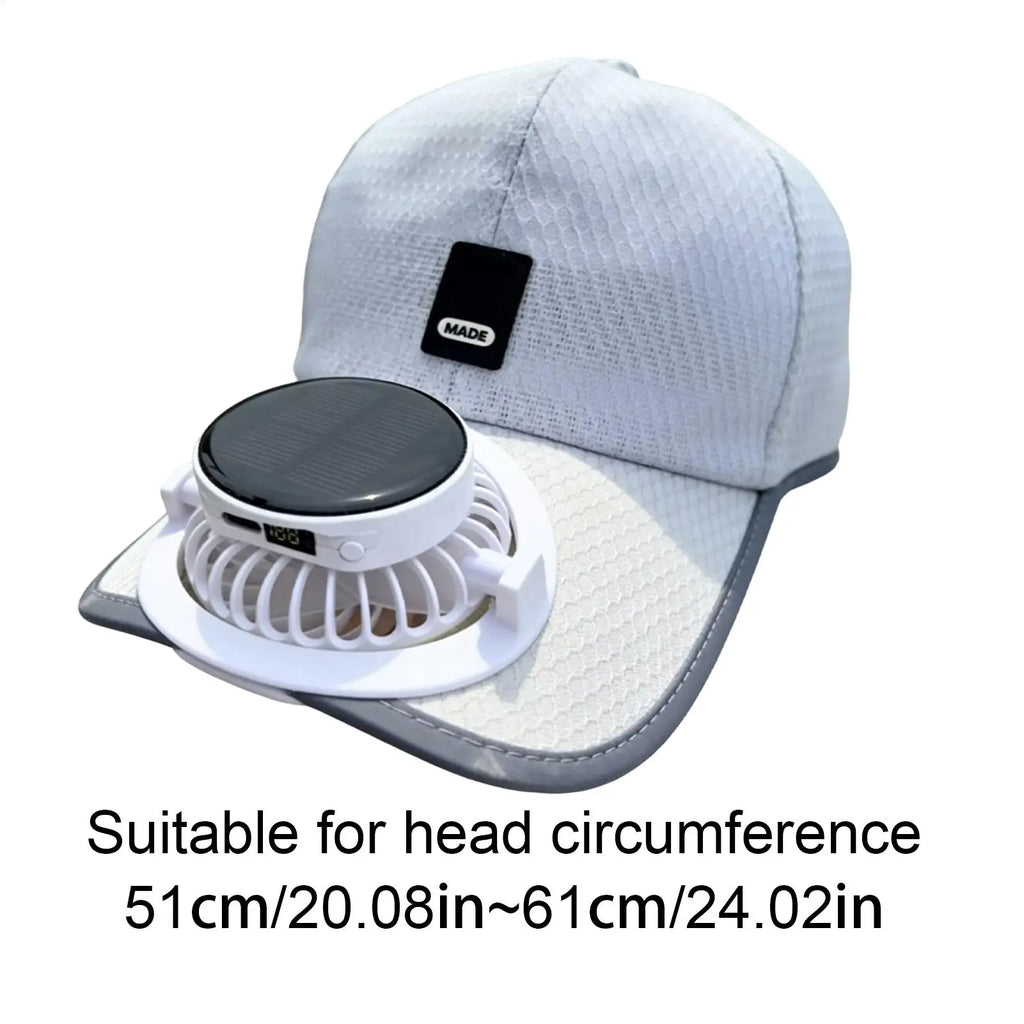 Solar Fan Hat – USB & Wide Brim Cap for Outdoor Cooling Solar Fan Hat Axl