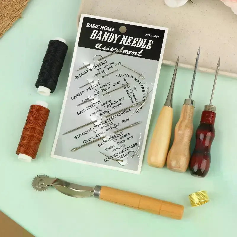 Leather Hand Sewing Kit – DIY Stitching Tools for Craft & Repair Leather Sewing Kit Axl