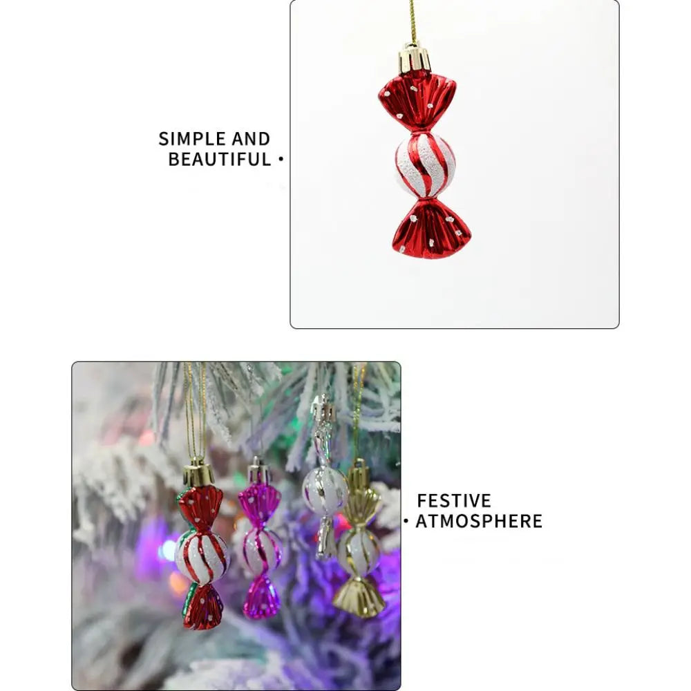 6-Pack Christmas Candy Baubles – Electroplated Tree Ornaments Christmas Ornaments Axl