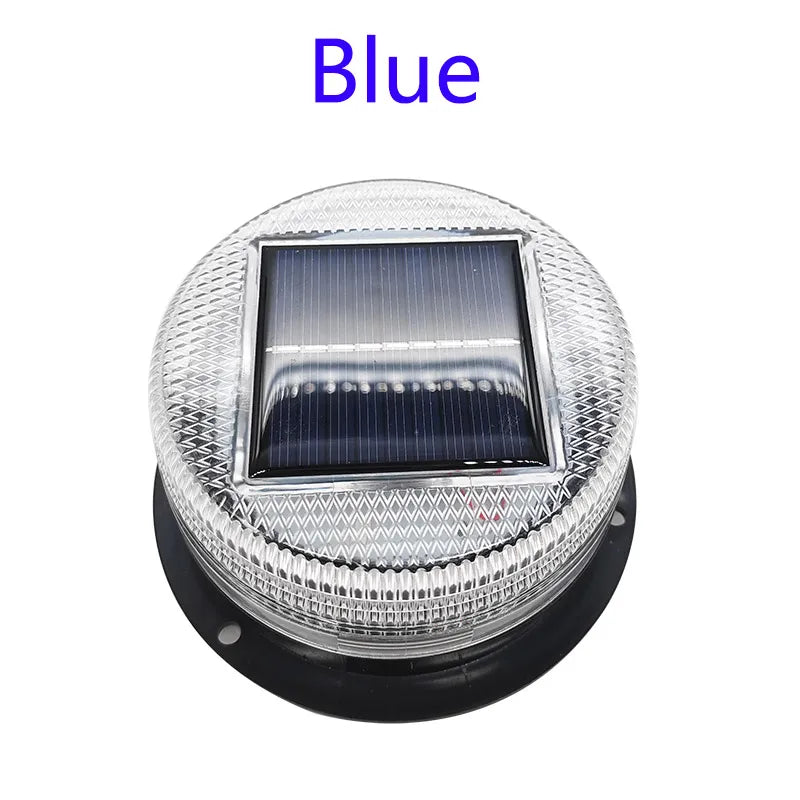 Solar LED Flashing Warning Light – Magnetic Car & Marine Signal Solar Warning Light Axl Blue