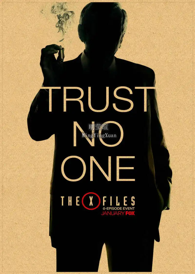 X-Files "I Want to Believe" UFO Alien Vintage Kraft Poster