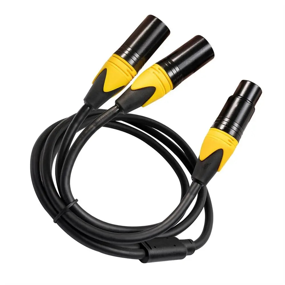 XLR Y Splitter Cable | 1 Female to 2 Male 3-Pin Audio Signal XLR Splitter Cable Axl black