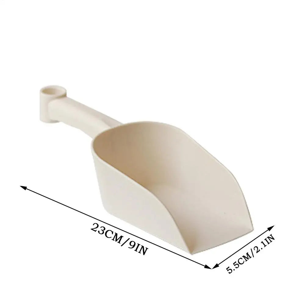 Portable Garden Soil Scoop – Lightweight Non-Slip Cat Litter Spade Garden Hand Scoop Axl White