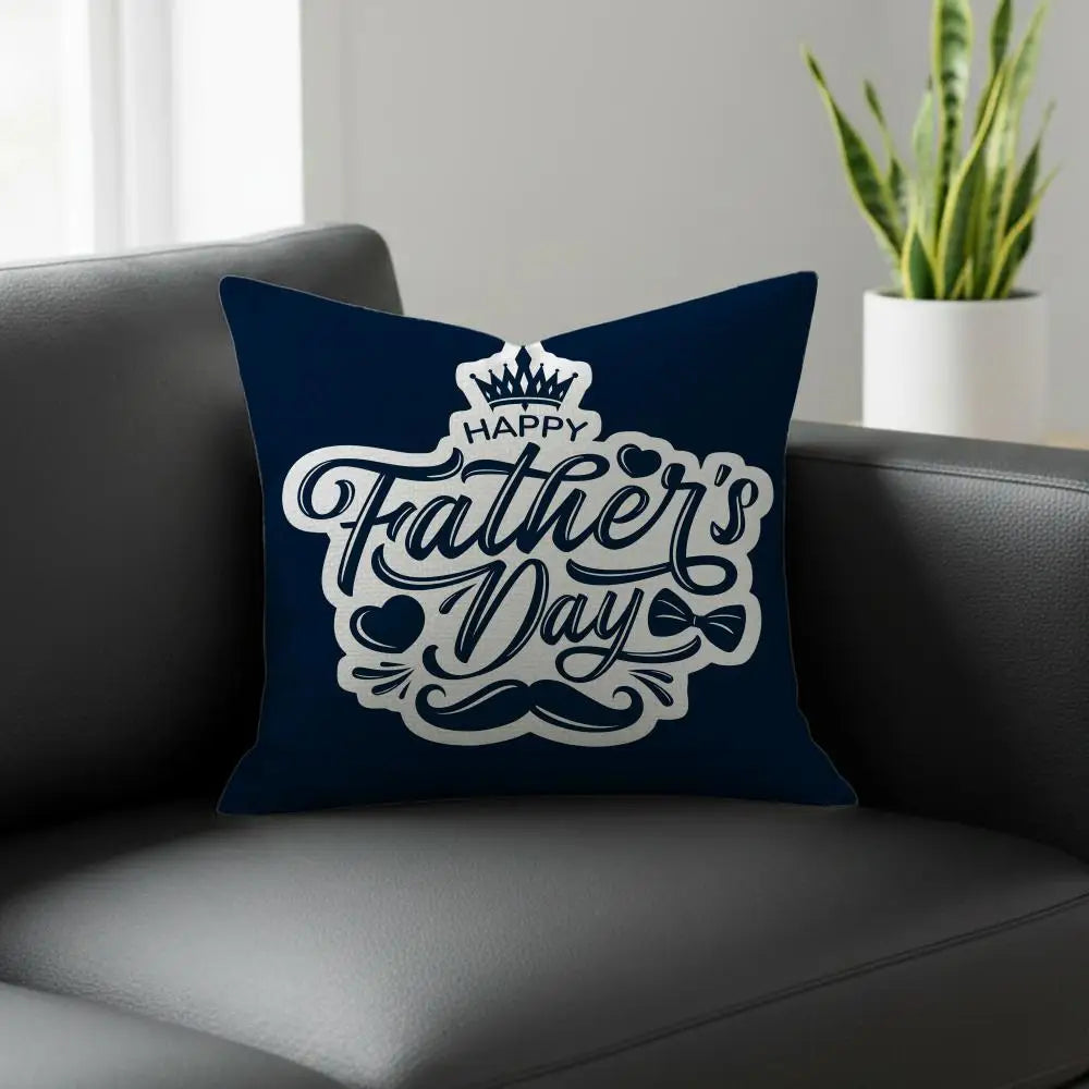 Natural Linen Cushion Cover – Printed Pillowcase for Sofa & Bed Linen Cushion Cover Axl White6 60X60cm