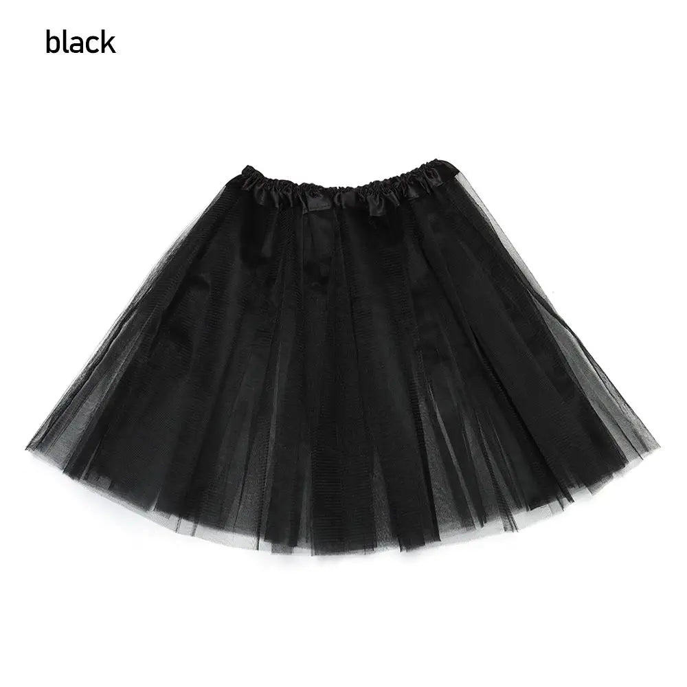Women's Lolita Tutu Petticoat Skirt – Puffy Ballet Dance Mini Tutu Petticoat Skirt Axl black One Size