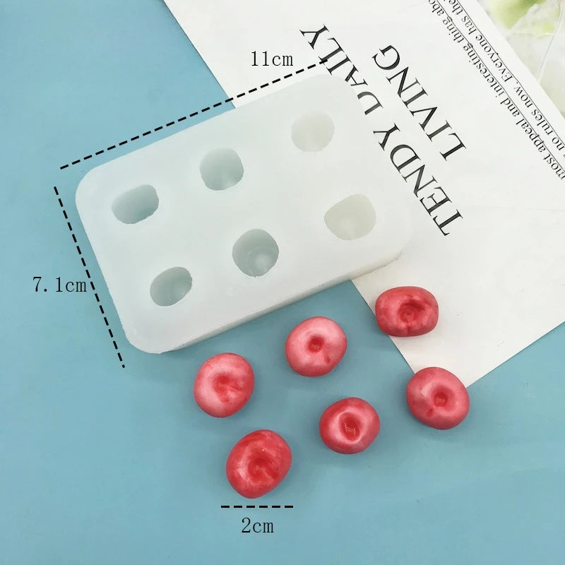 3D Cherry Silicone Mold – Baking, Candle & Clay Craft Tool Silicone Baking Mold Axl 1PC
